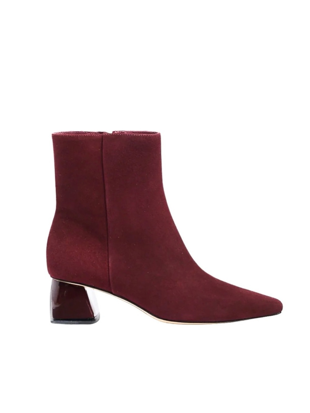 Marion Parke Evelyn Bootie Merlot Suede NWT
